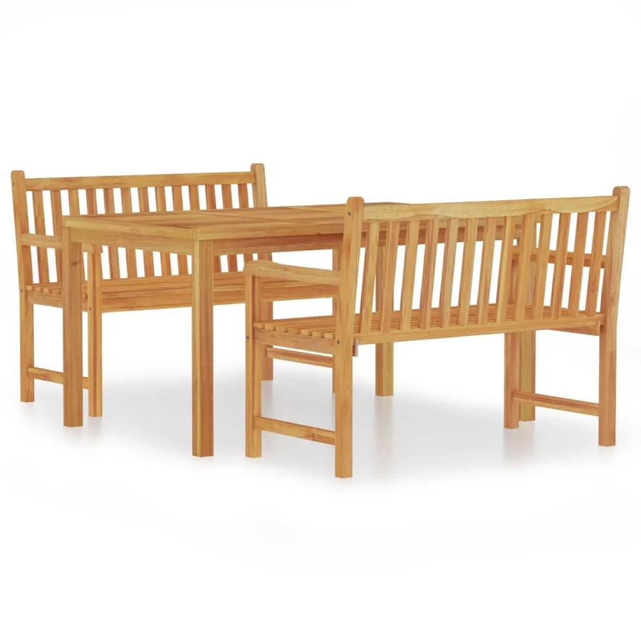 Ensemble à manger de jardin 3 pcs Bois de teck massif - 2