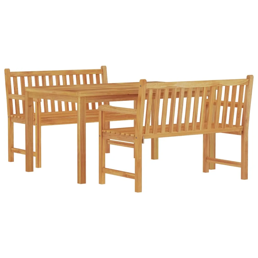 Ensemble à manger de jardin 3 pcs Bois de teck massif - 3