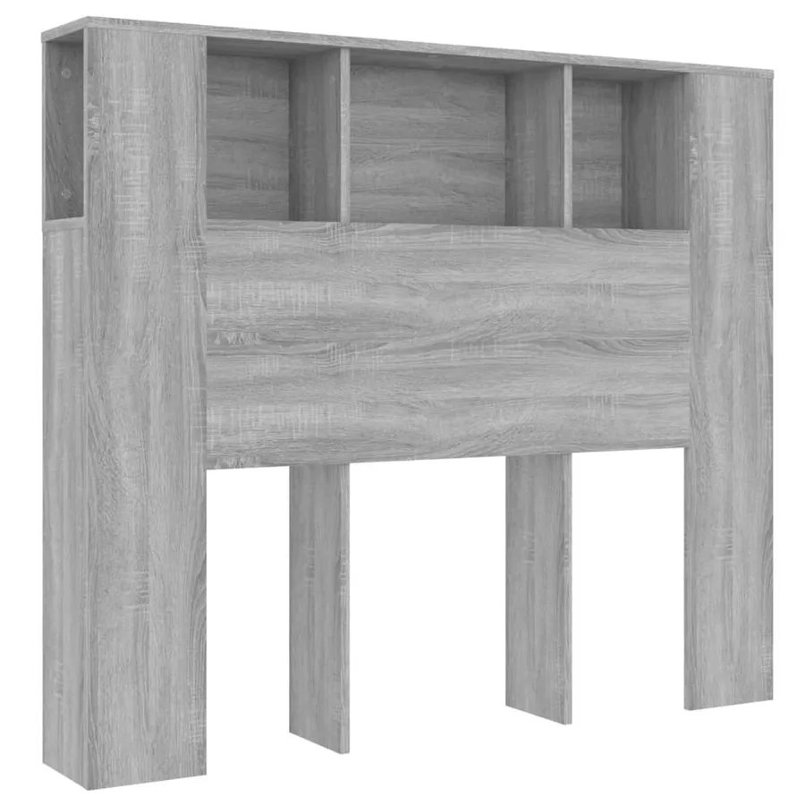 Armoire de tête de lit sonoma gris 120x18,5x102,5 cm - 2