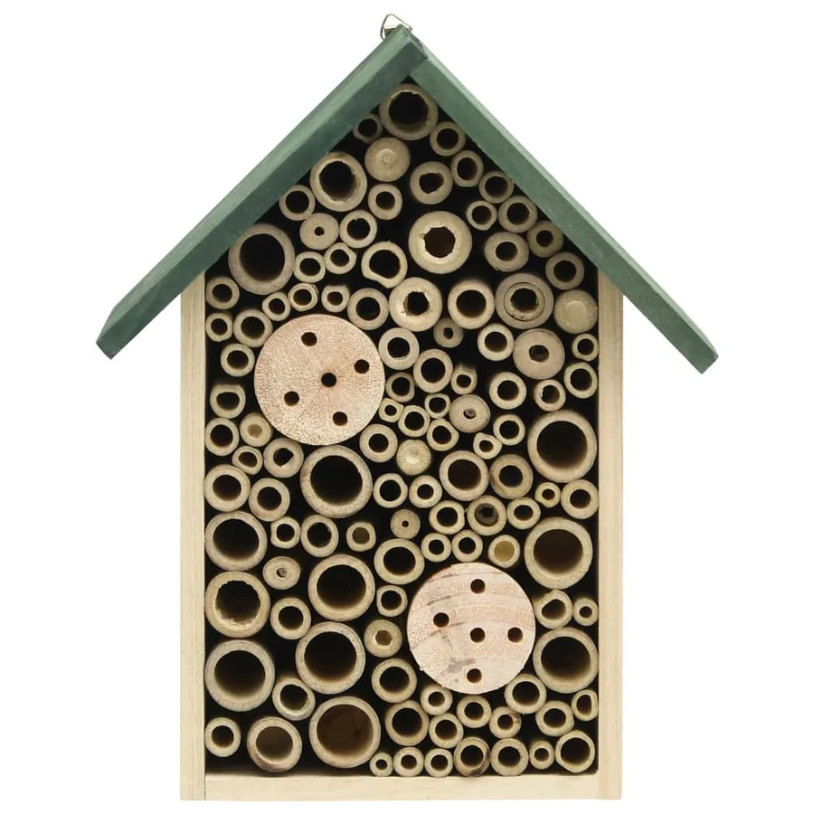 Hôtel à insectes 2 pcs 23x14x29 cm Bois de sapin massif - 2