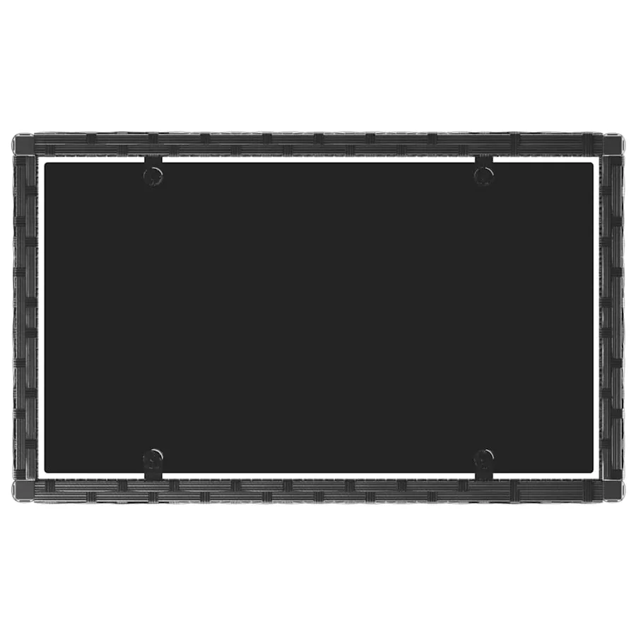 Salon de jardin 4 pcs avec coussins Noir Résine tressée - 5