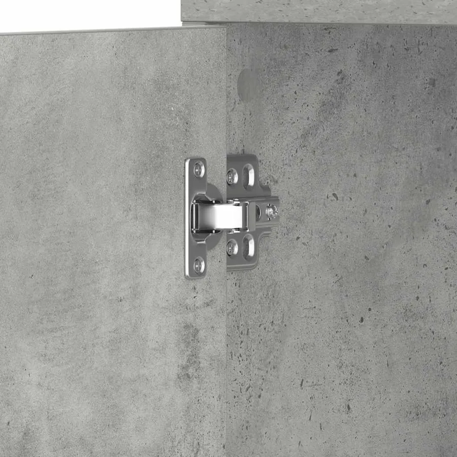 Armoire de salle de bain Gris béton Bois d'ingénierie - 11