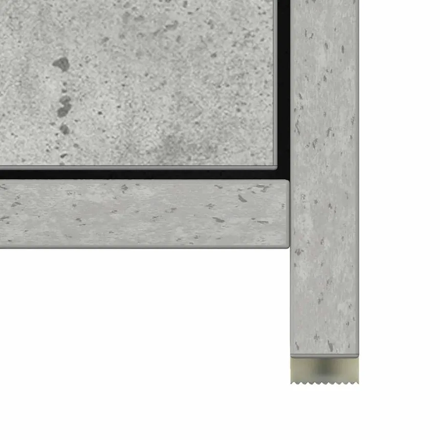 Armoire de salle de bain Gris béton Bois d'ingénierie - 12
