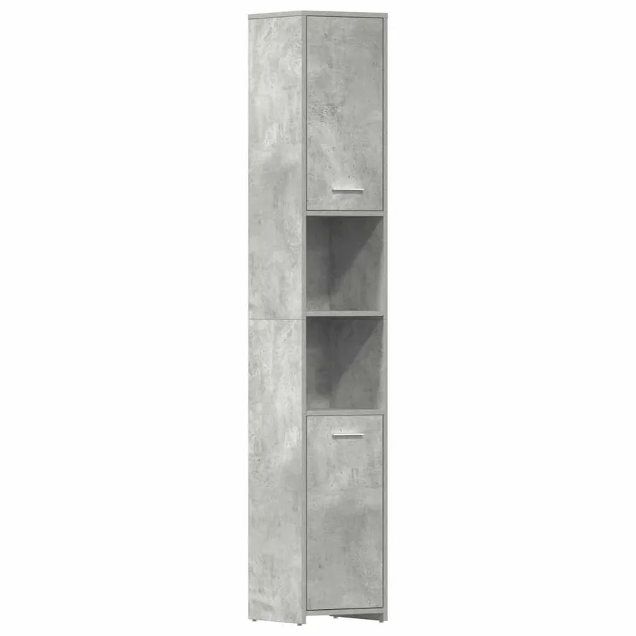 Armoire de salle de bain Gris béton Bois d'ingénierie - 2