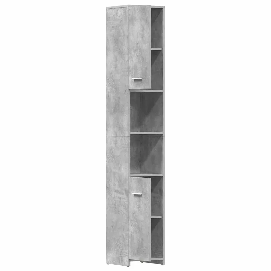 Armoire de salle de bain Gris béton Bois d'ingénierie - 5