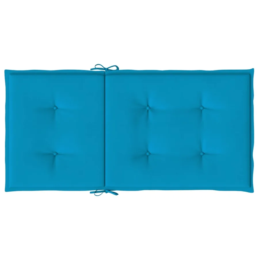 Coussins de chaise de jardin à dossier bas lot de 6 bleu - 6