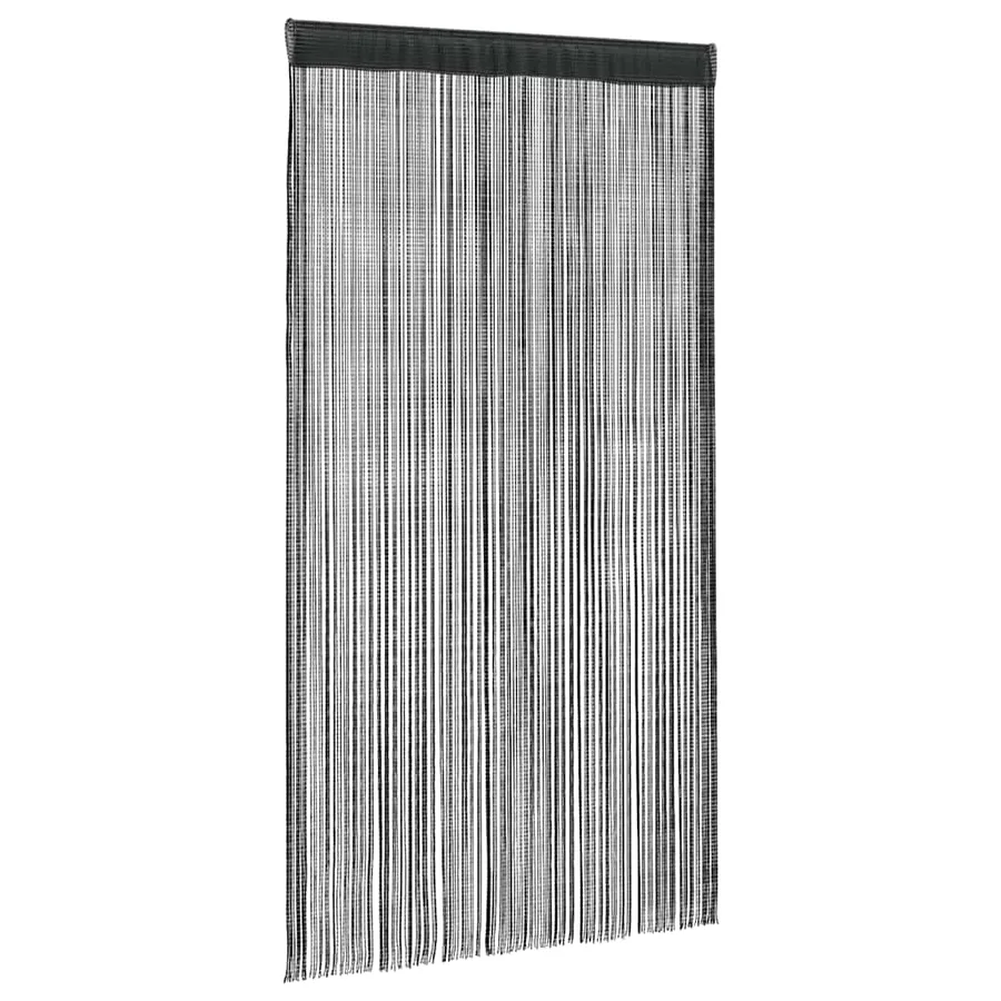 Rideau en fils 2 pcs 100 x 250 cm Noir - 3