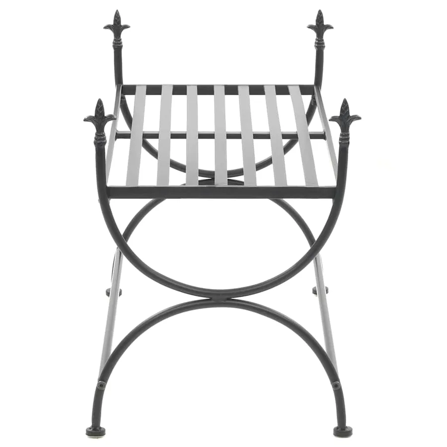 Banc Style vintage Métal 83 x 42 x 55 cm Noir - 4