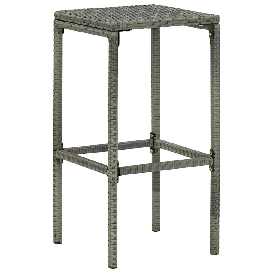 Ensemble de bar de jardin avec coussins 3 pcs Gris - 9