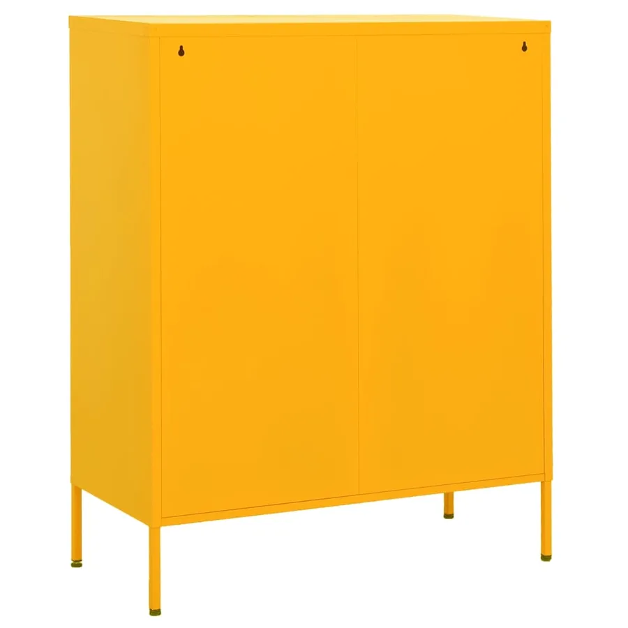 Armoire de rangement Jaune moutarde 80x35x101,5 cm Acier - 5