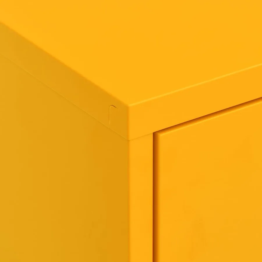 Armoire de rangement Jaune moutarde 80x35x101,5 cm Acier - 7