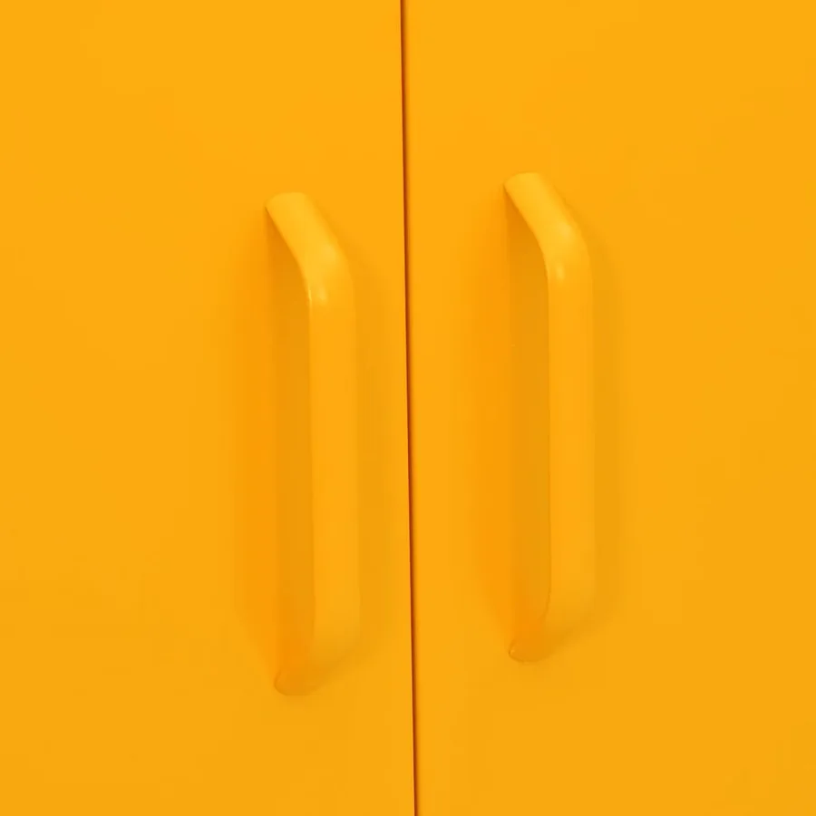 Armoire de rangement Jaune moutarde 80x35x101,5 cm Acier - 8