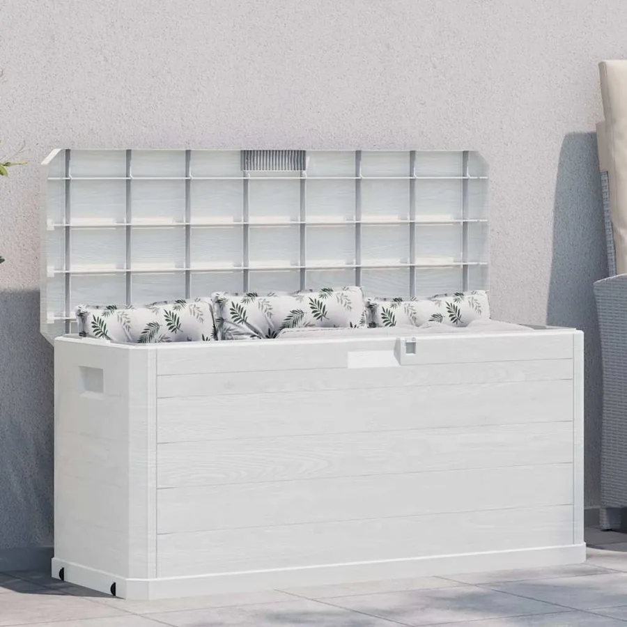 Boîte de rangement de jardin 280 L Gris clair