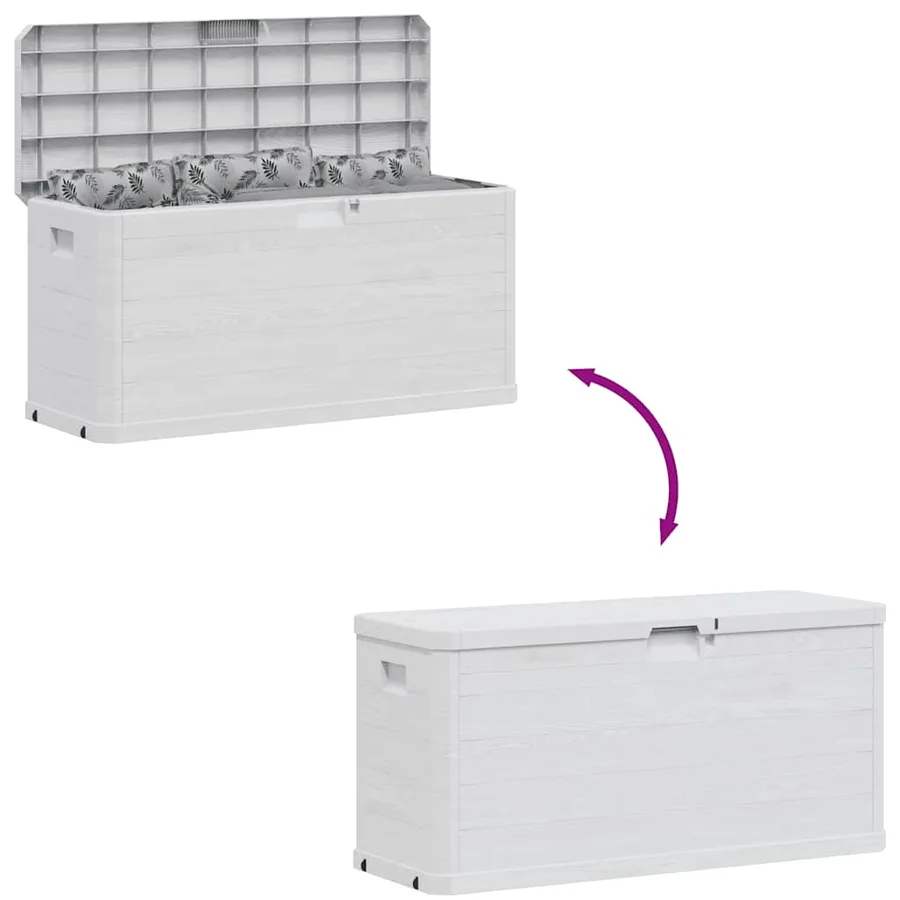 Boîte de rangement de jardin 280 L Gris clair - 7