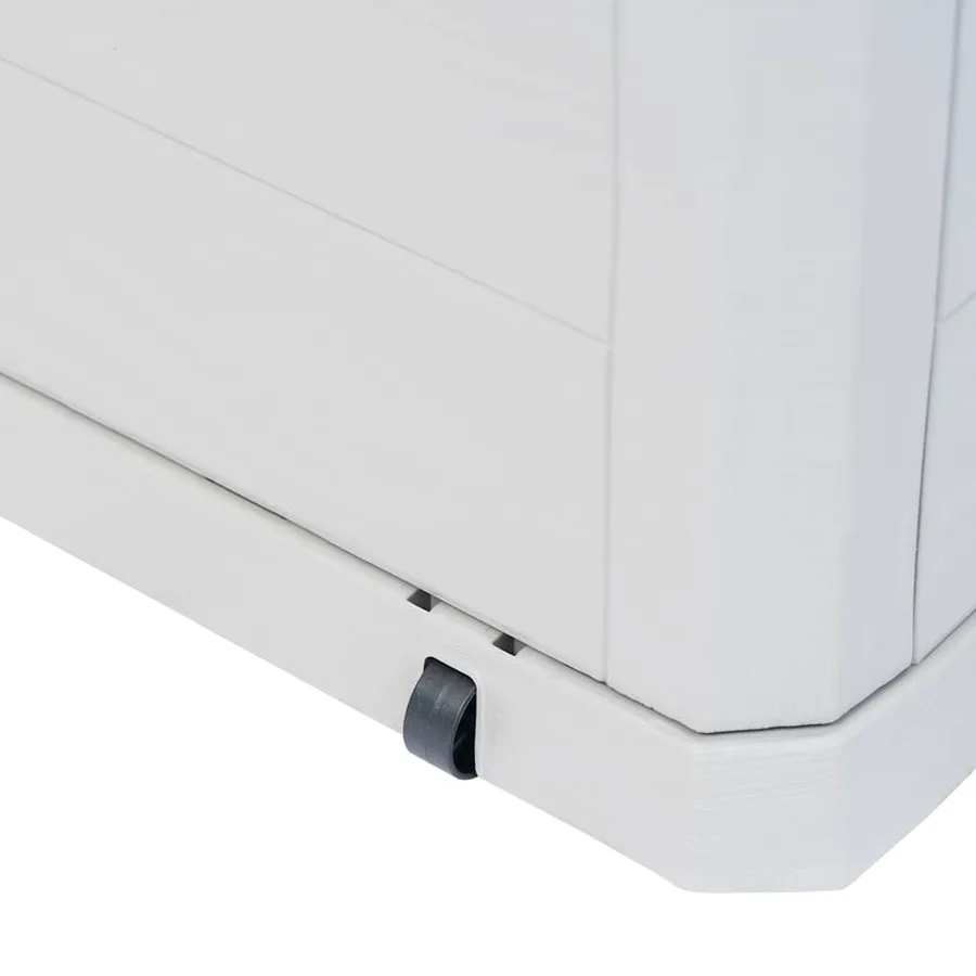 Boîte de rangement de jardin 280 L Gris clair - 8