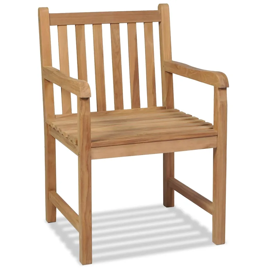 Chaises d'extérieur lot de 2 Bois de teck solide - 2