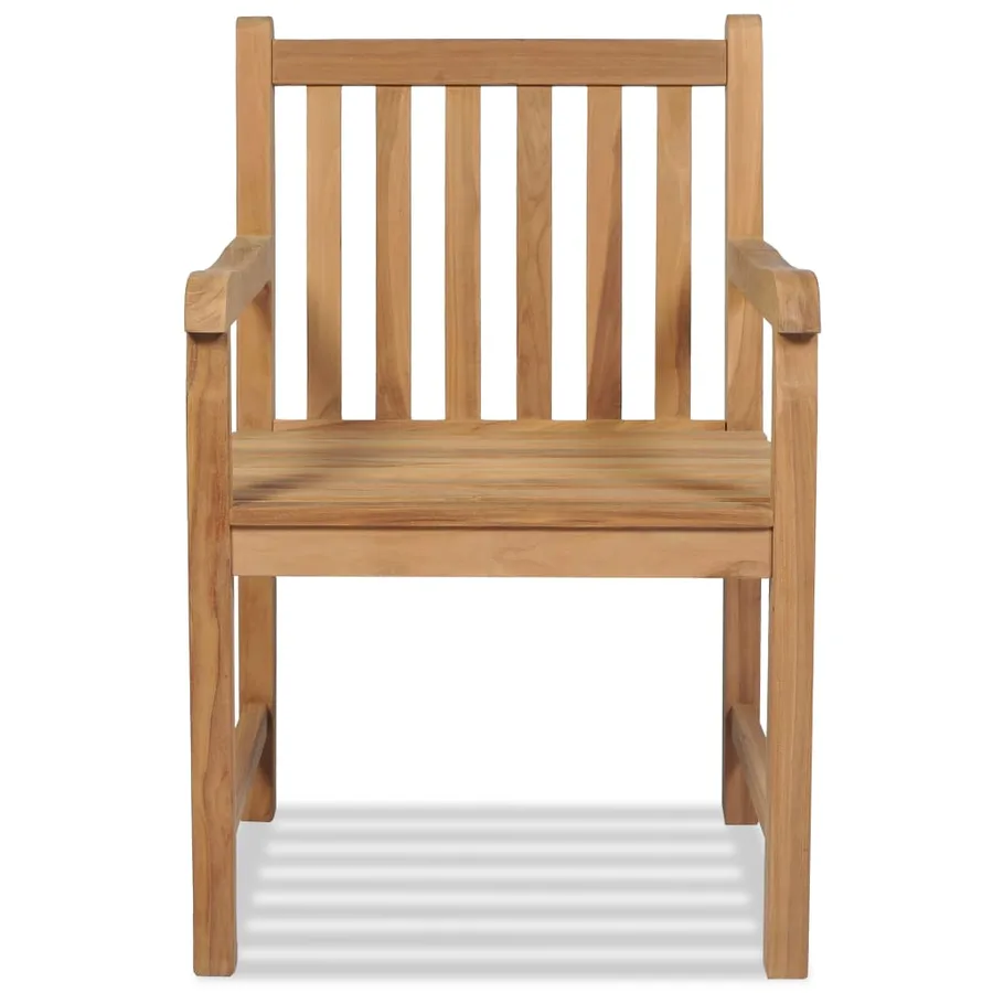 Chaises d'extérieur lot de 2 Bois de teck solide - 3