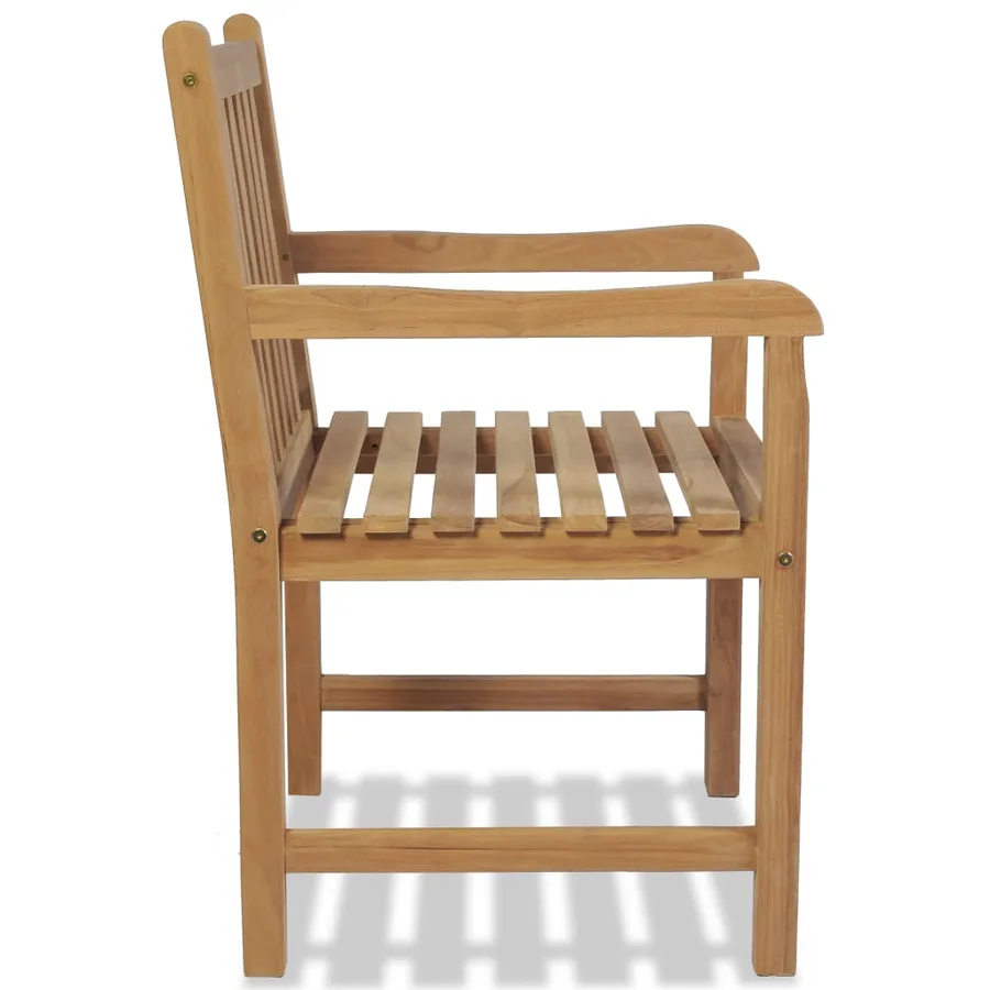 Chaises d'extérieur lot de 2 Bois de teck solide - 4