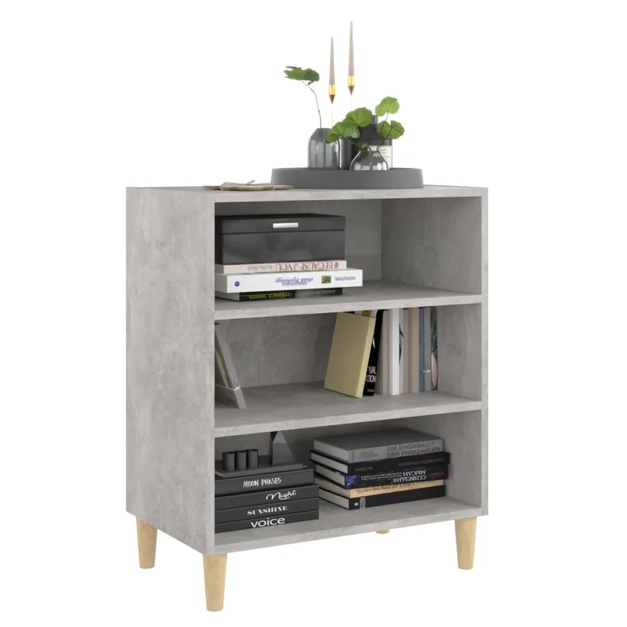 Buffet gris béton 57x35x70 cm bois d'ingénierie - 3