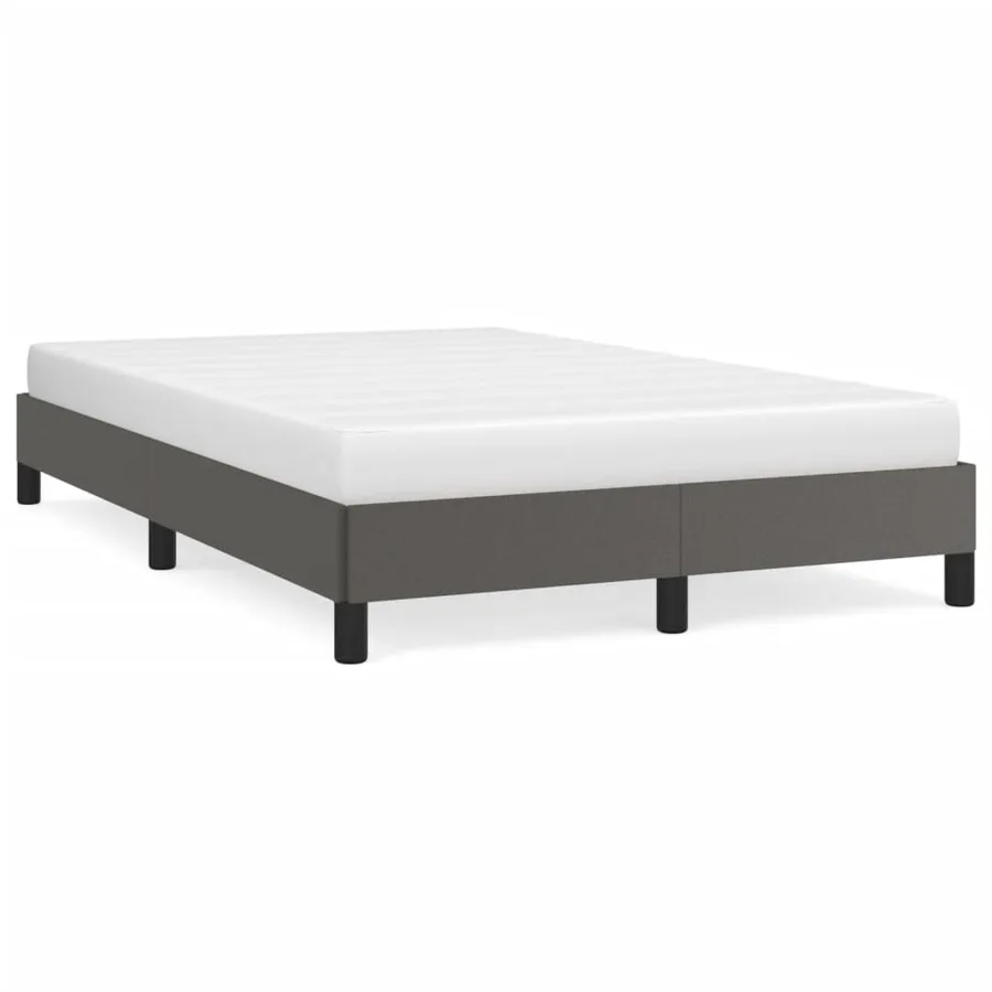 Cadre de lit sans matelas gris 120x200 cm similicuir - 2