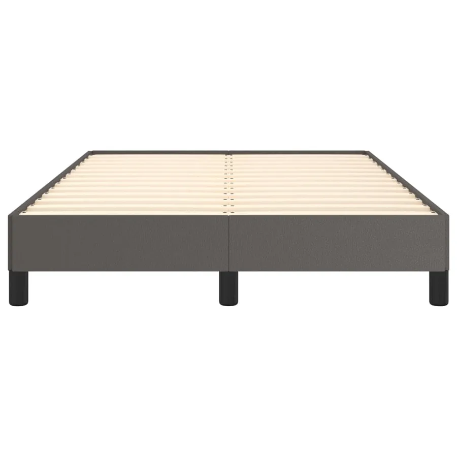 Cadre de lit sans matelas gris 120x200 cm similicuir - 5