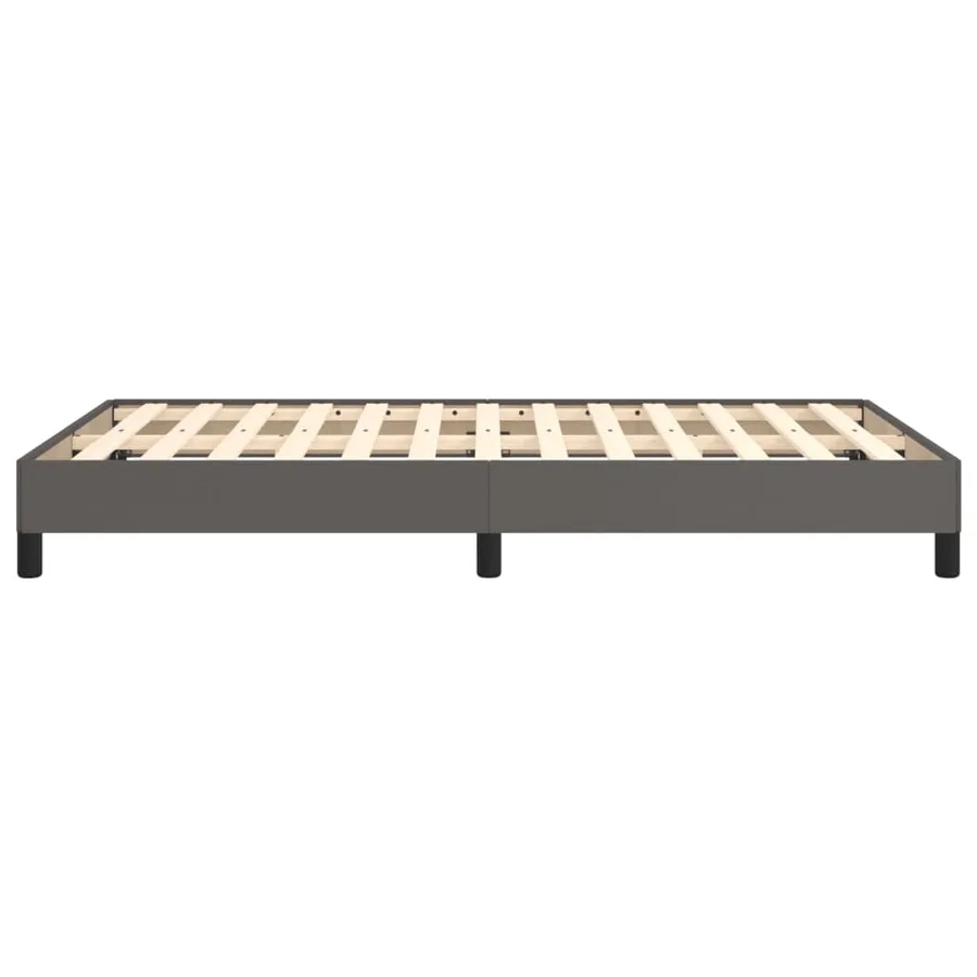 Cadre de lit sans matelas gris 120x200 cm similicuir - 6