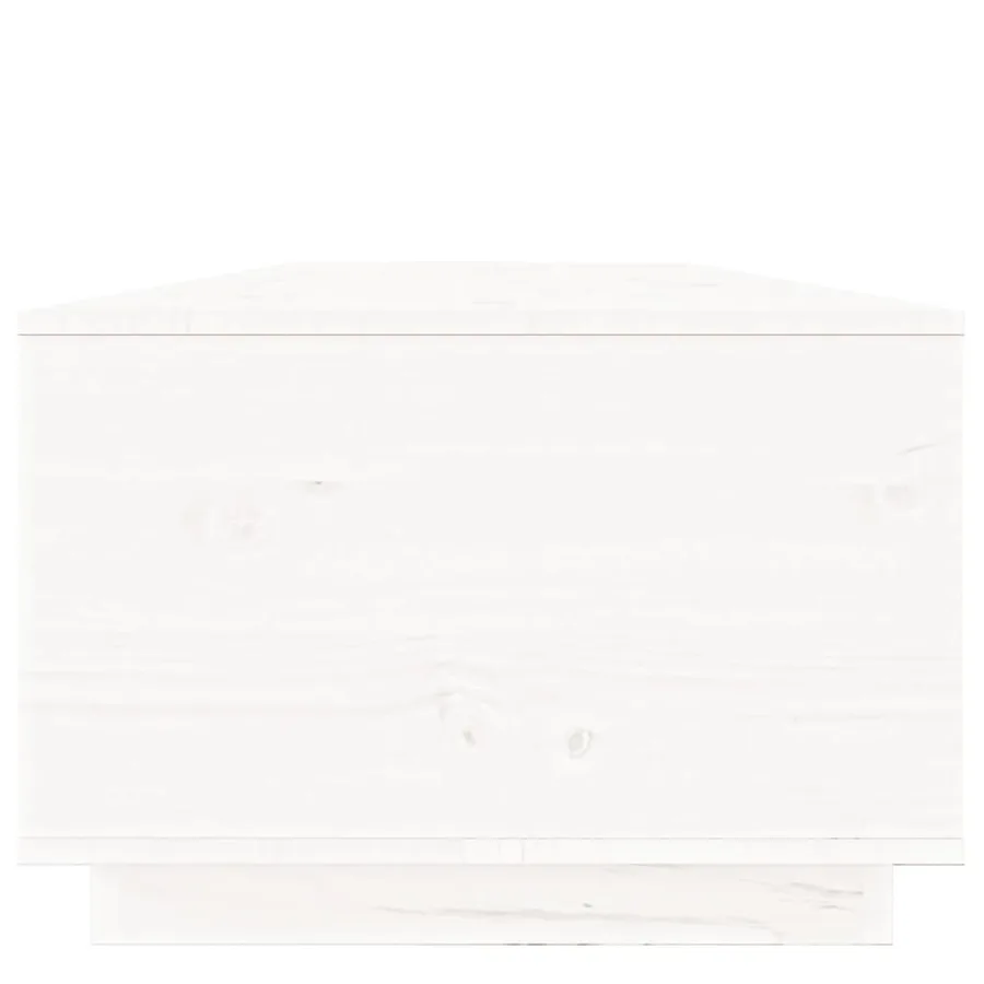 Table basse Blanc 100x50x35 cm Bois massif de pin - 8