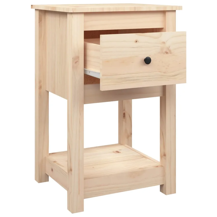 Tables de chevet 2 pcs 40x35x61,5 cm Bois de pin massif - 9
