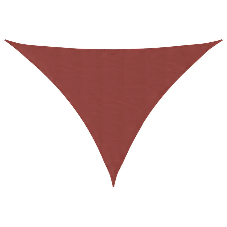 Voile de parasol tissu oxford triangulaire 3x4x4 m terre cuite - 2