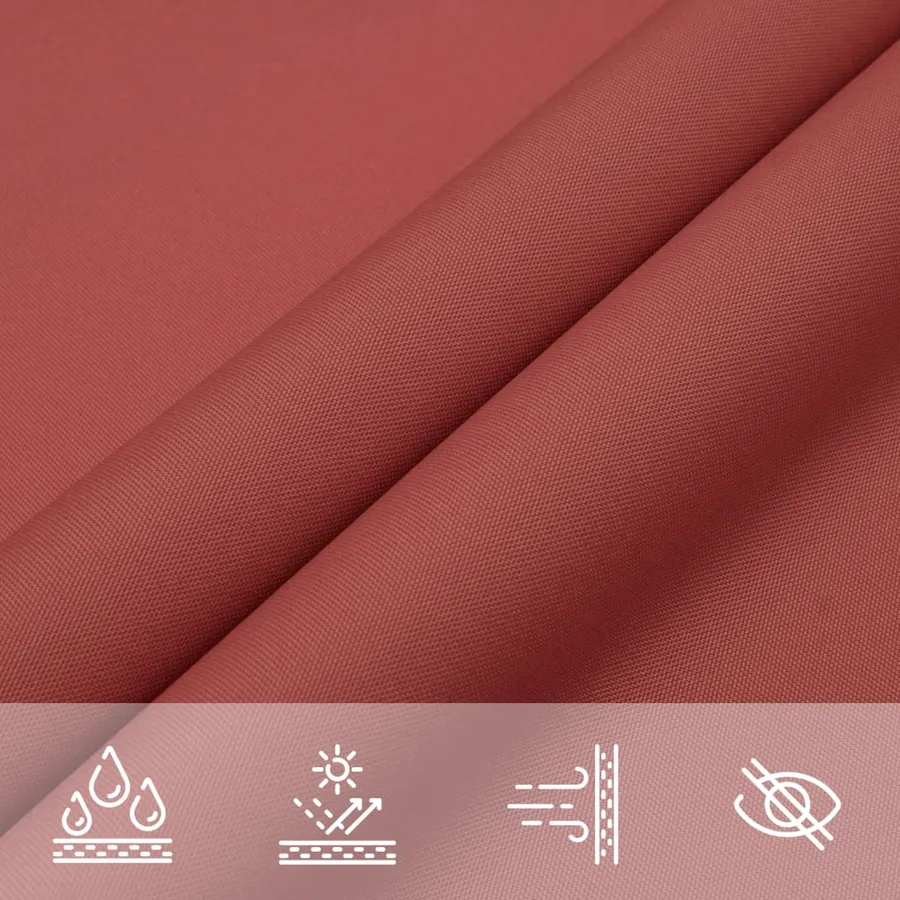Voile de parasol tissu oxford triangulaire 3x4x4 m terre cuite - 7