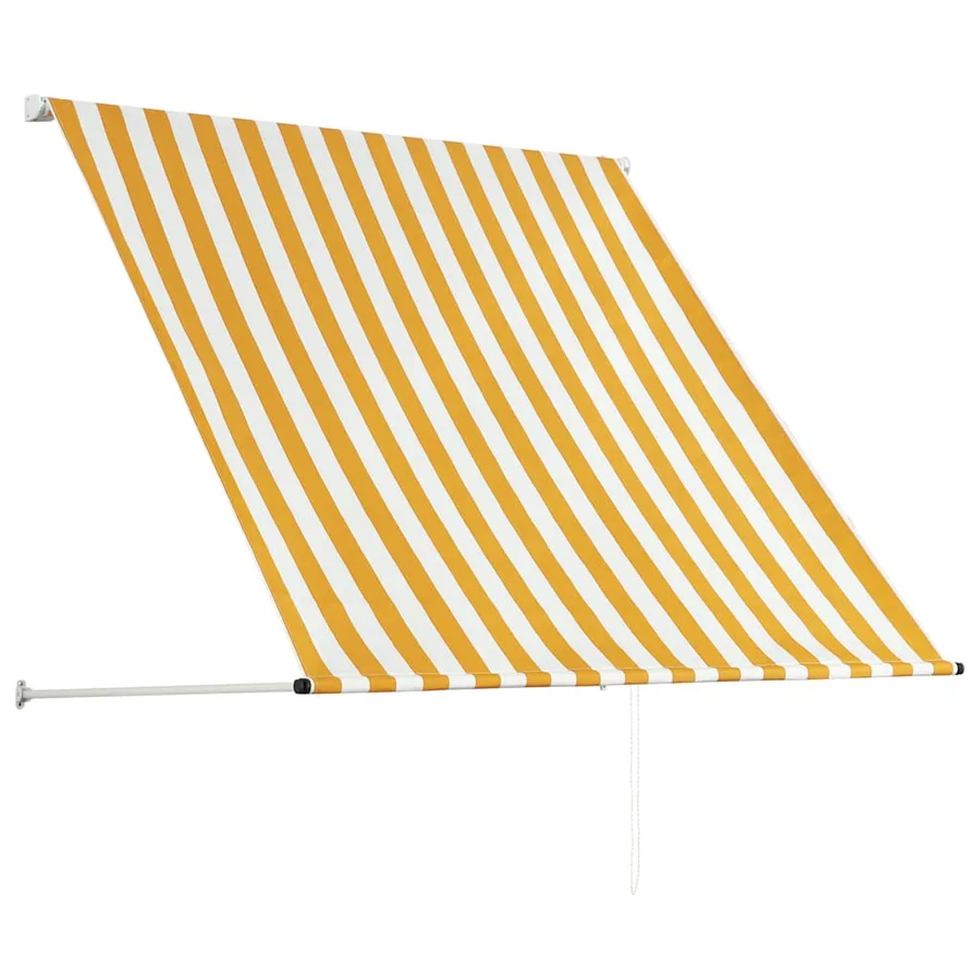 Auvent rétractable 100x150 cm Jaune et blanc - 3