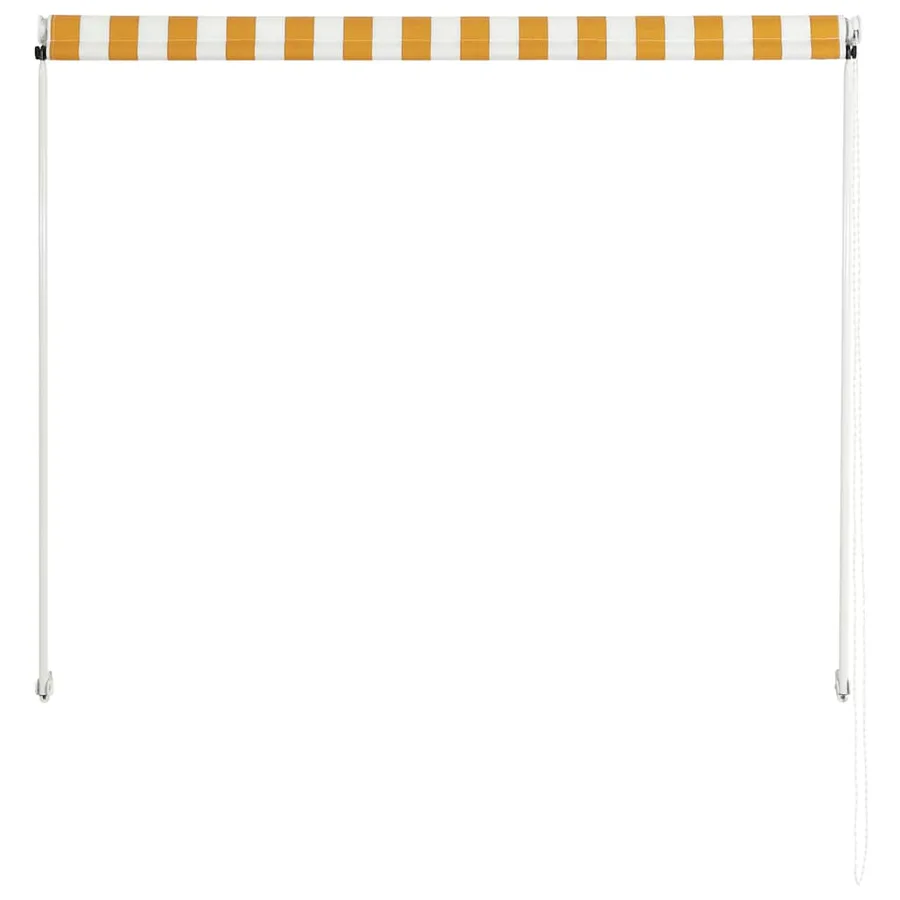 Auvent rétractable 100x150 cm Jaune et blanc - 5