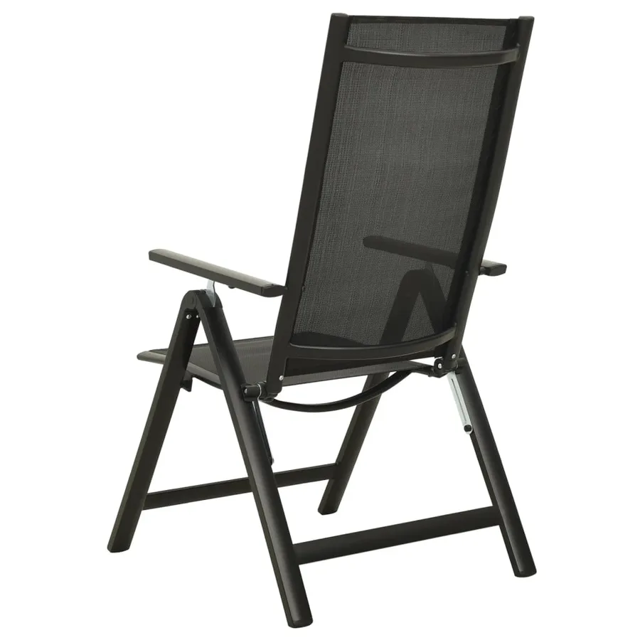 Ensemble à manger de jardin 9 pcs aluminium anthracite - 10