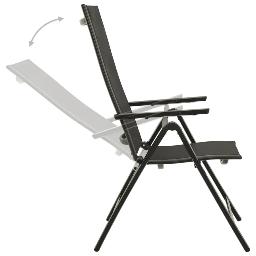 Ensemble à manger de jardin 9 pcs aluminium anthracite - 11