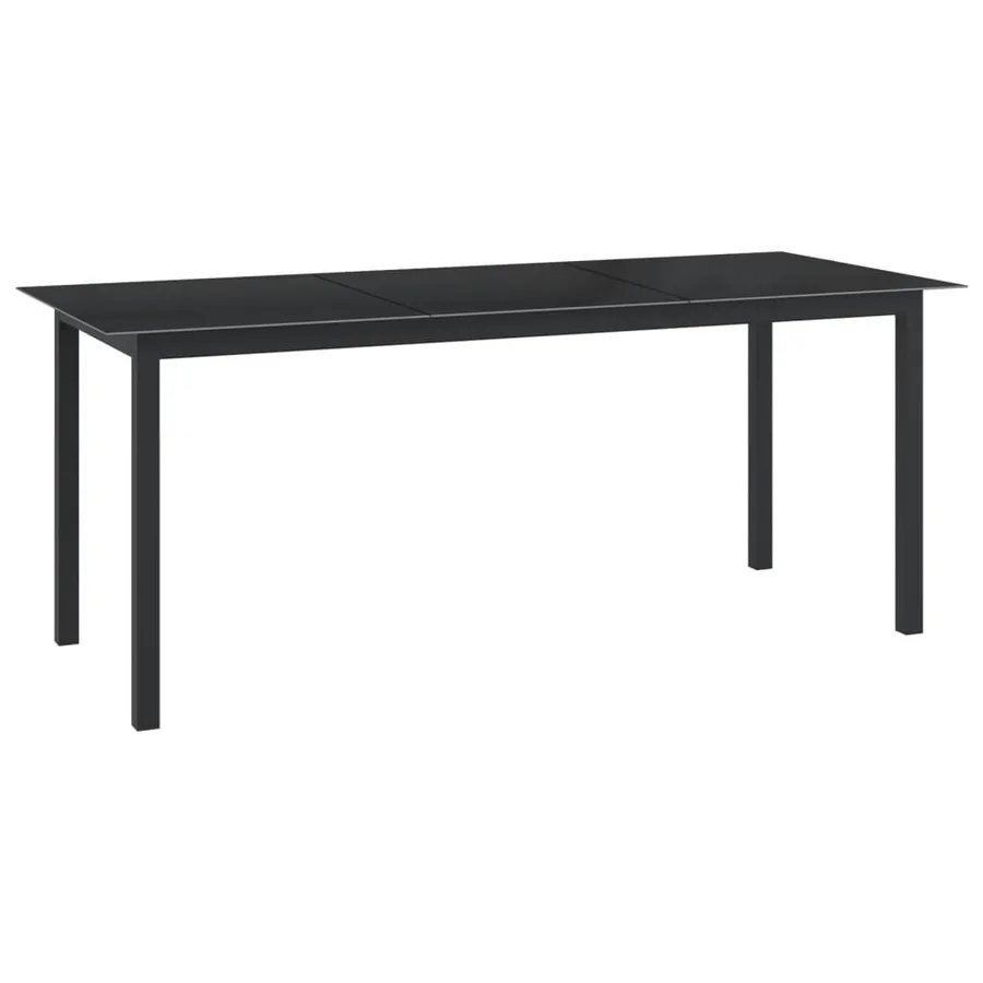 Ensemble à manger de jardin 9 pcs aluminium anthracite - 2