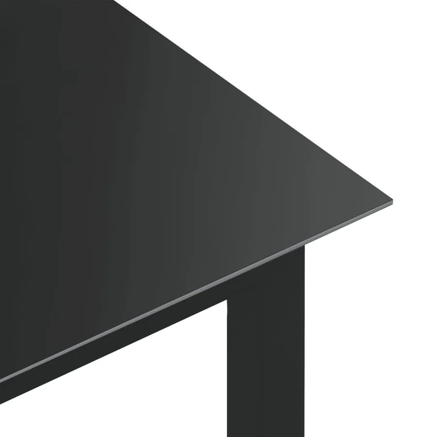 Ensemble à manger de jardin 9 pcs aluminium anthracite - 5