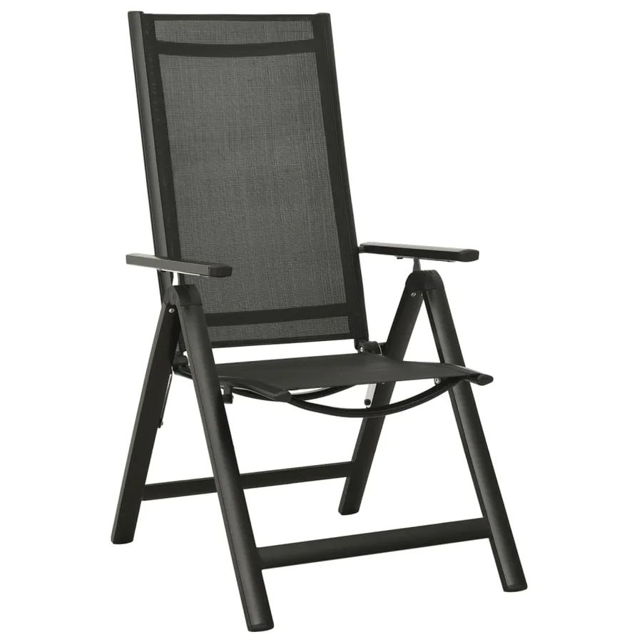 Ensemble à manger de jardin 9 pcs aluminium anthracite - 7