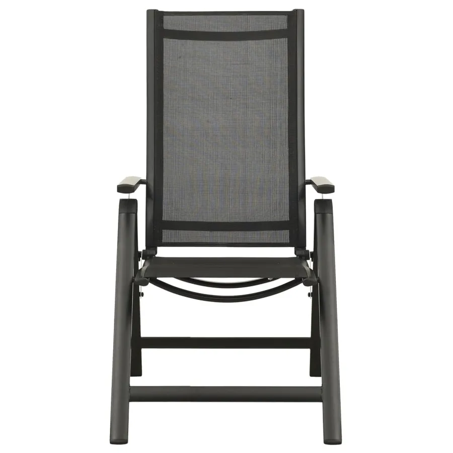 Ensemble à manger de jardin 9 pcs aluminium anthracite - 8