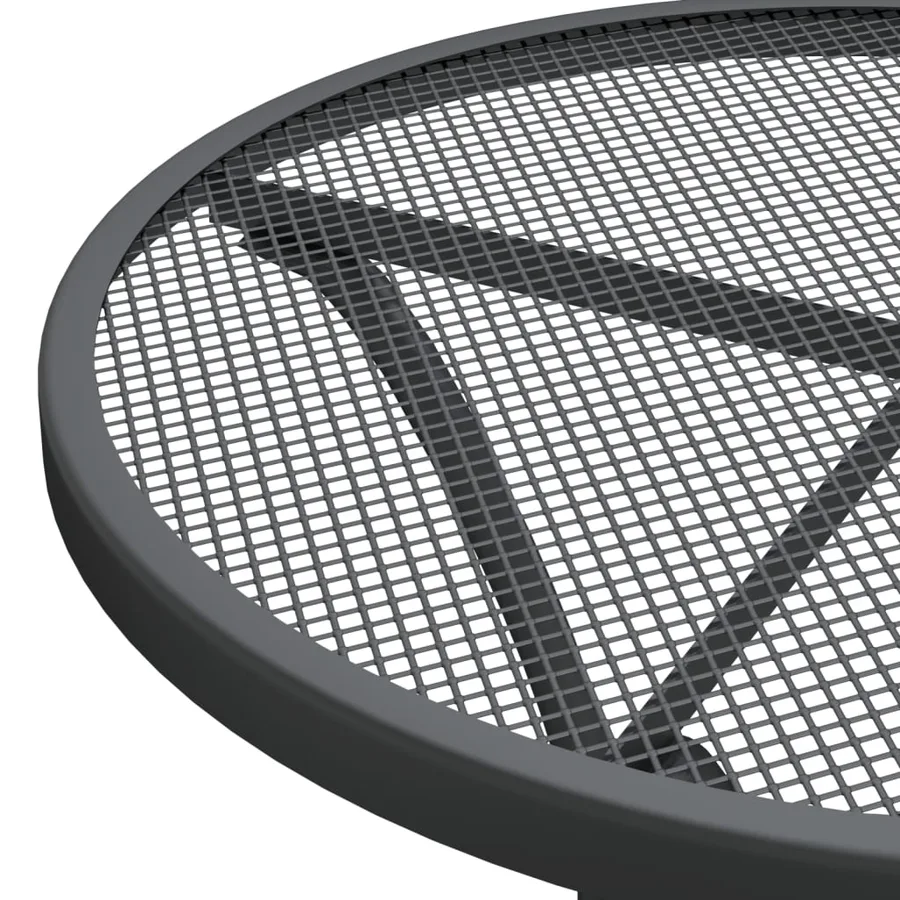 Ensemble à manger de jardin 3 pcs Maille Métal Anthracite - 6