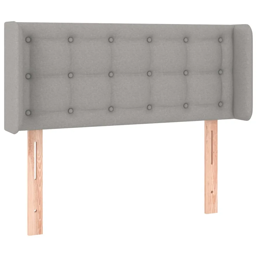 Tête de lit à LED Gris clair 93x16x78/88 cm Tissu - 3