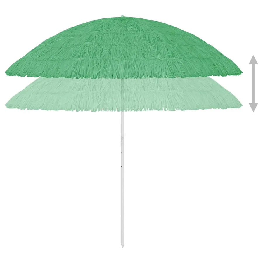 Parasol de plage Hawaii vert 300 cm - 4