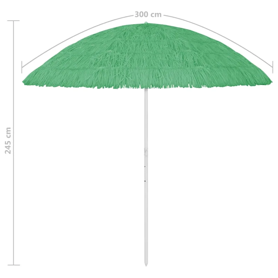 Parasol de plage Hawaii vert 300 cm - 8