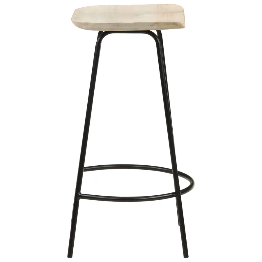 Tabourets de bar lot de 4 bois de manguier massif - 4