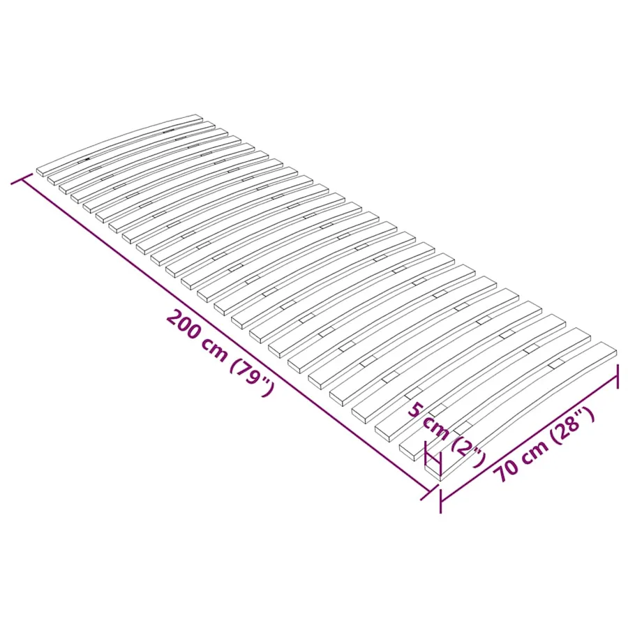 Latte de rechange pour sommier avec 24 lattes 70 x 200 cm - 7