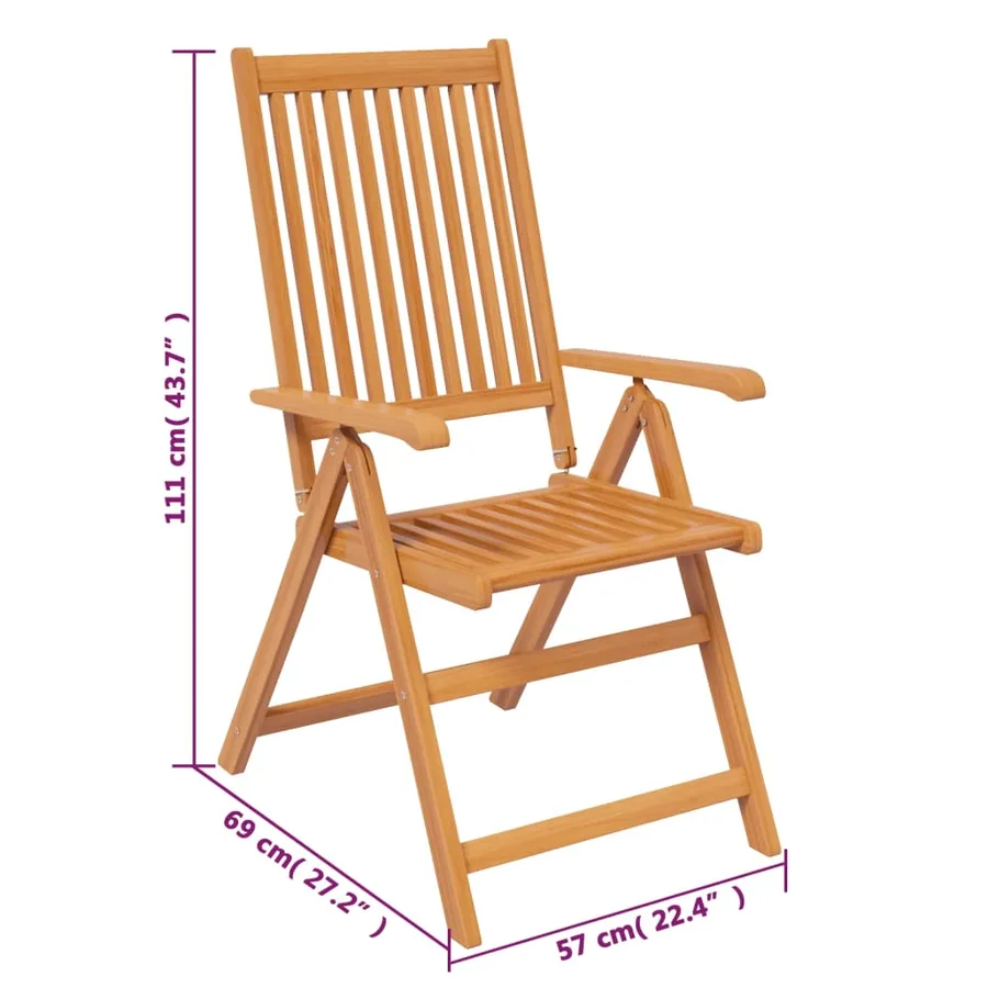 Ensemble à manger d'extérieur 7 pcs Bois d'acacia solide 150-200 cm - 10