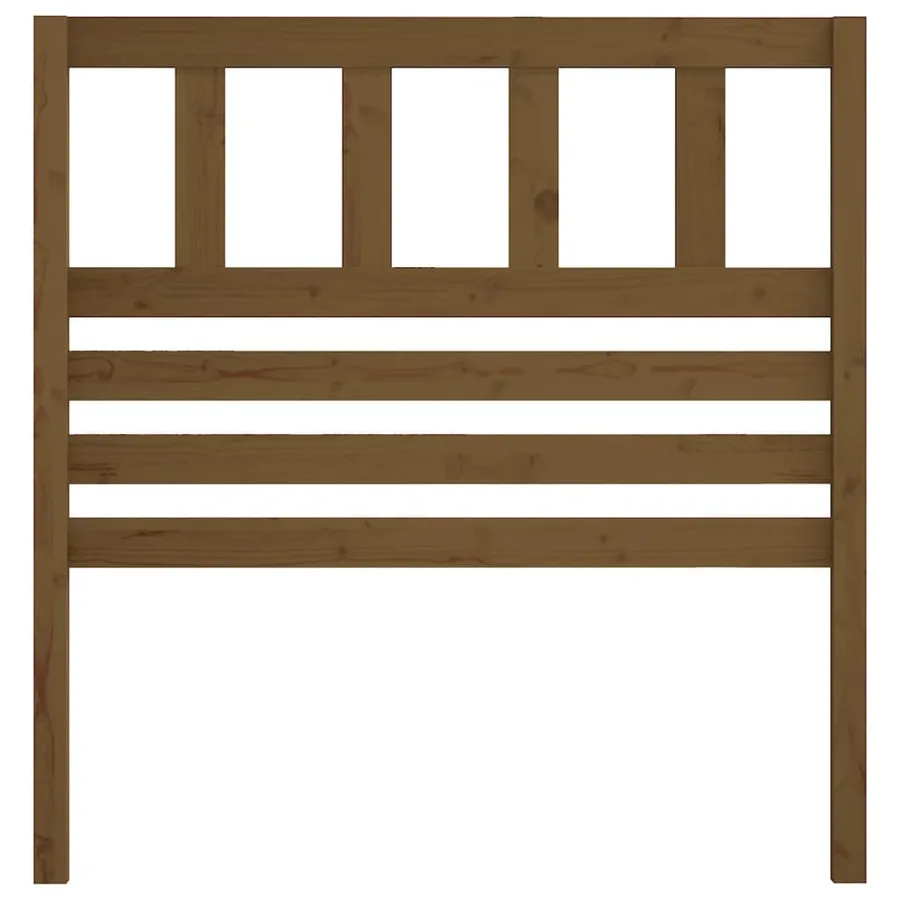 Tête de lit Marron miel 106x4x100 cm Bois massif de pin - 3
