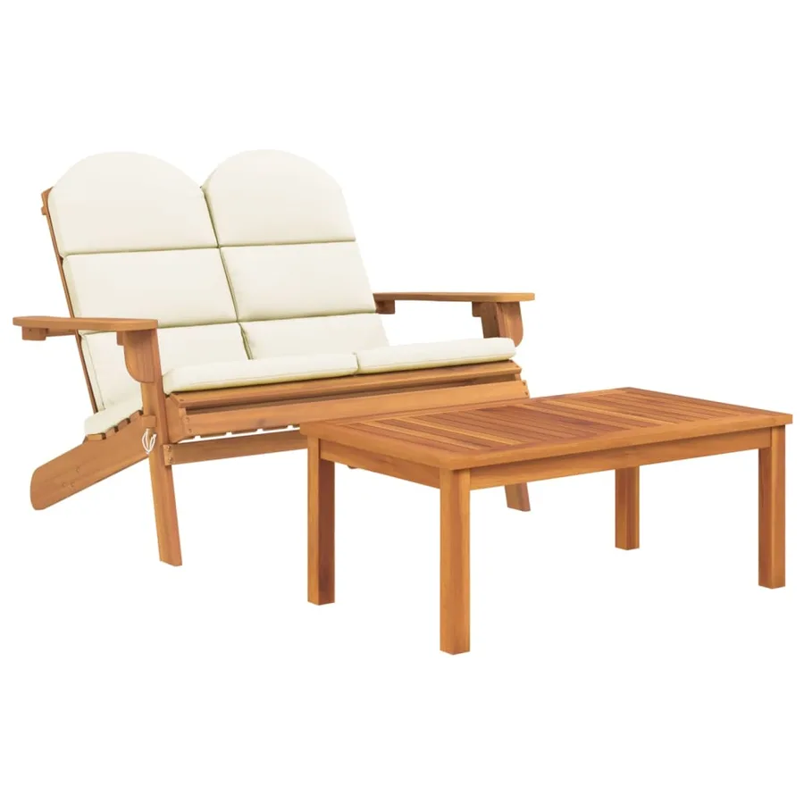Ensemble de salon de jardin Adirondack 4 pcs bois acacia solide - 4