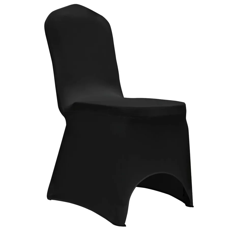Housses élastiques de chaise Noir 12 pcs - 3