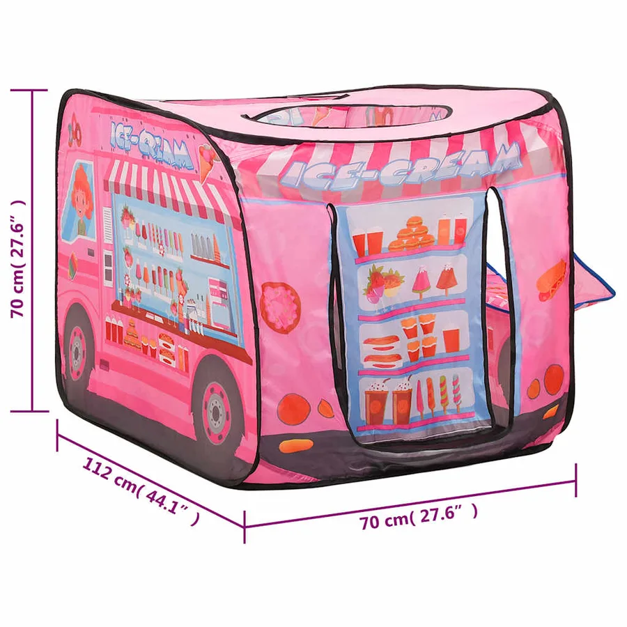 Tente de jeu pour enfants avec 250 balles Rose 70x112x70 cm - 13