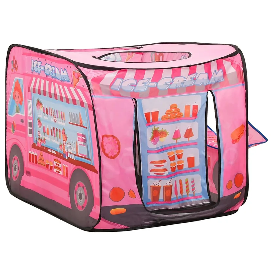 Tente de jeu pour enfants avec 250 balles Rose 70x112x70 cm - 4